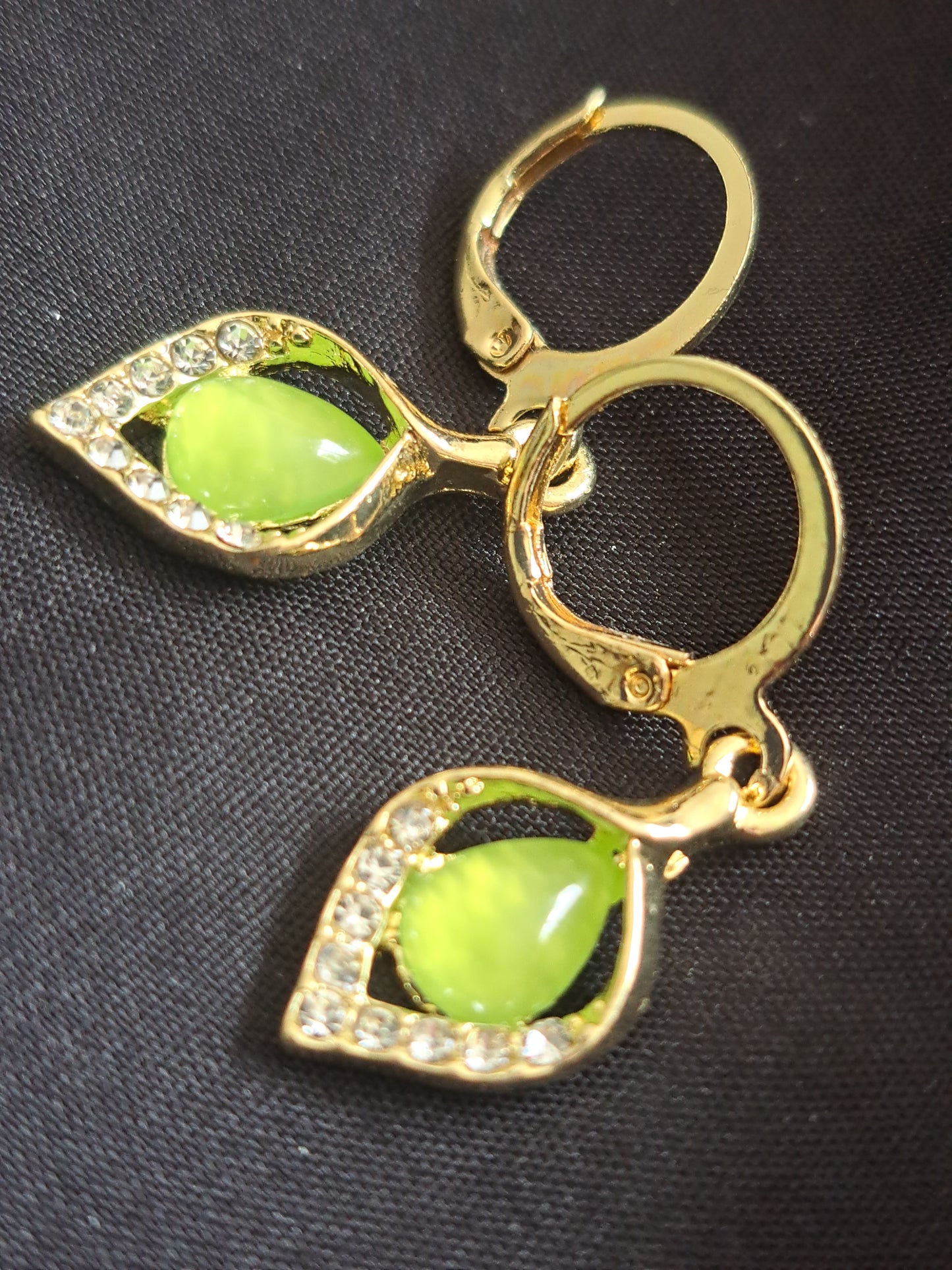 Lime Green Drop Earrings