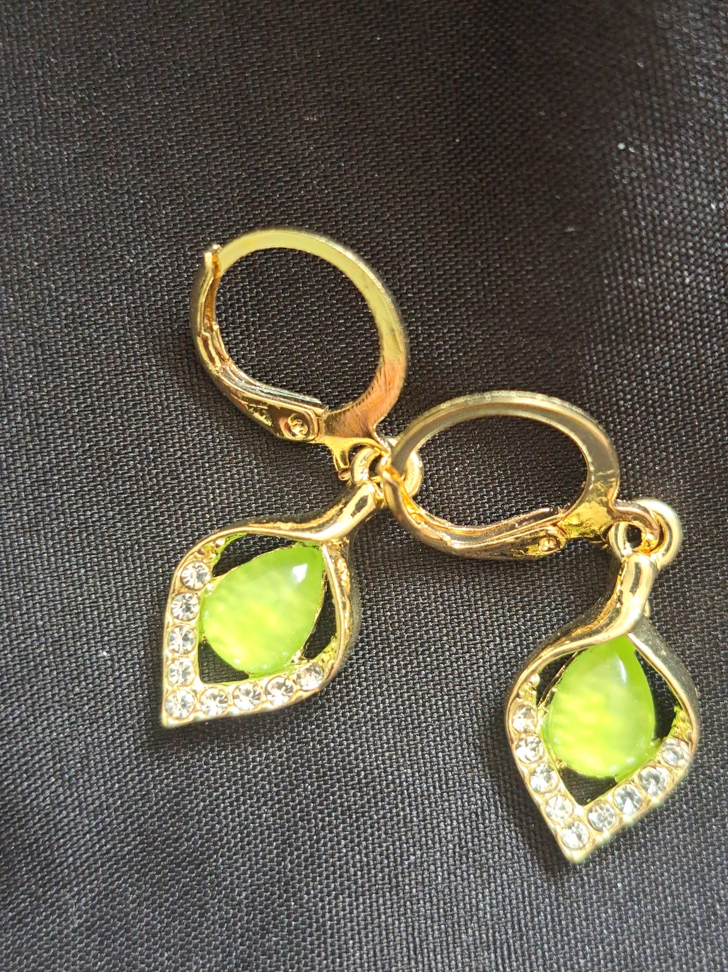 Lime Green Drop Earrings