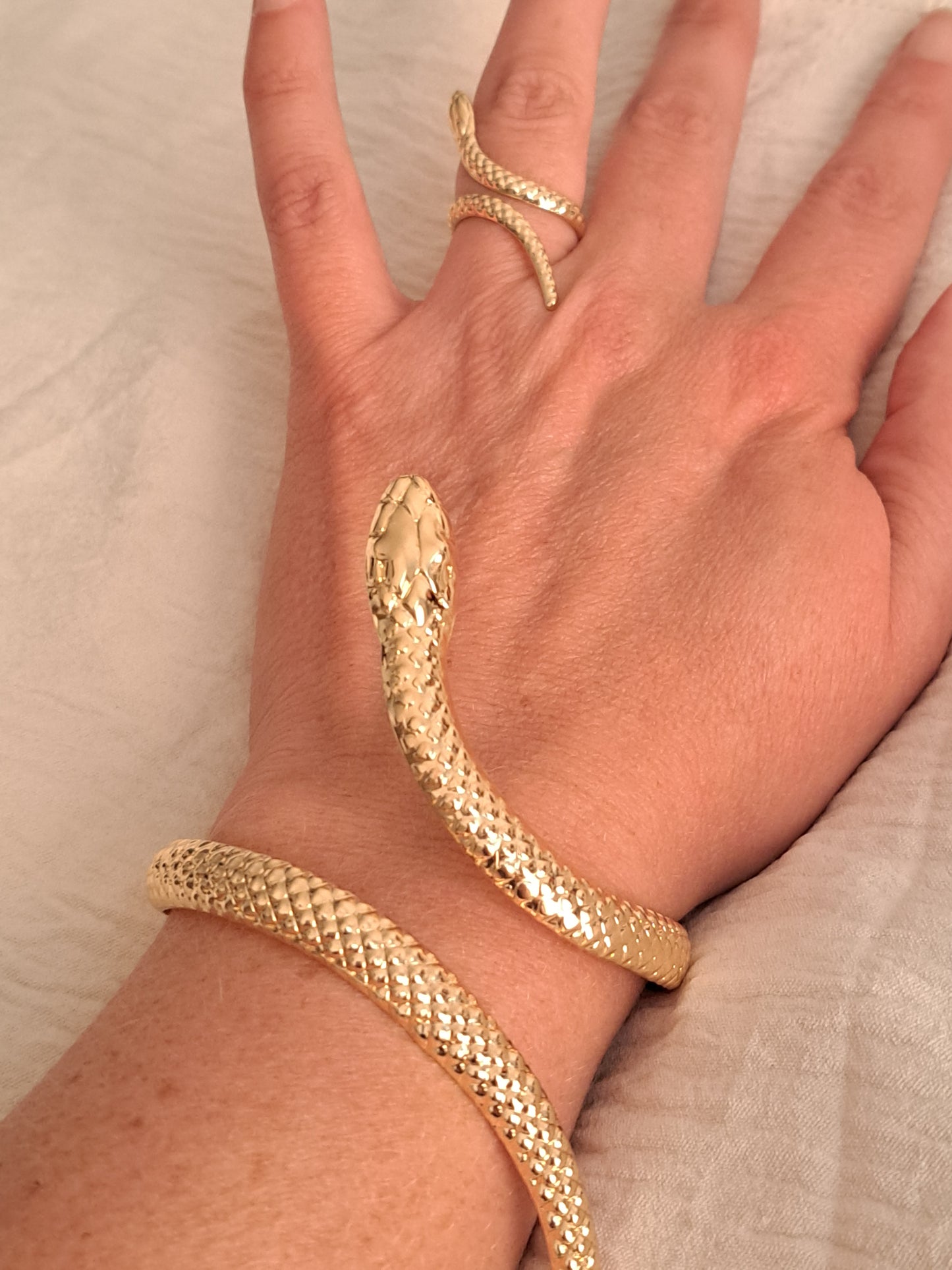 Snake Bracelet and Ring Set