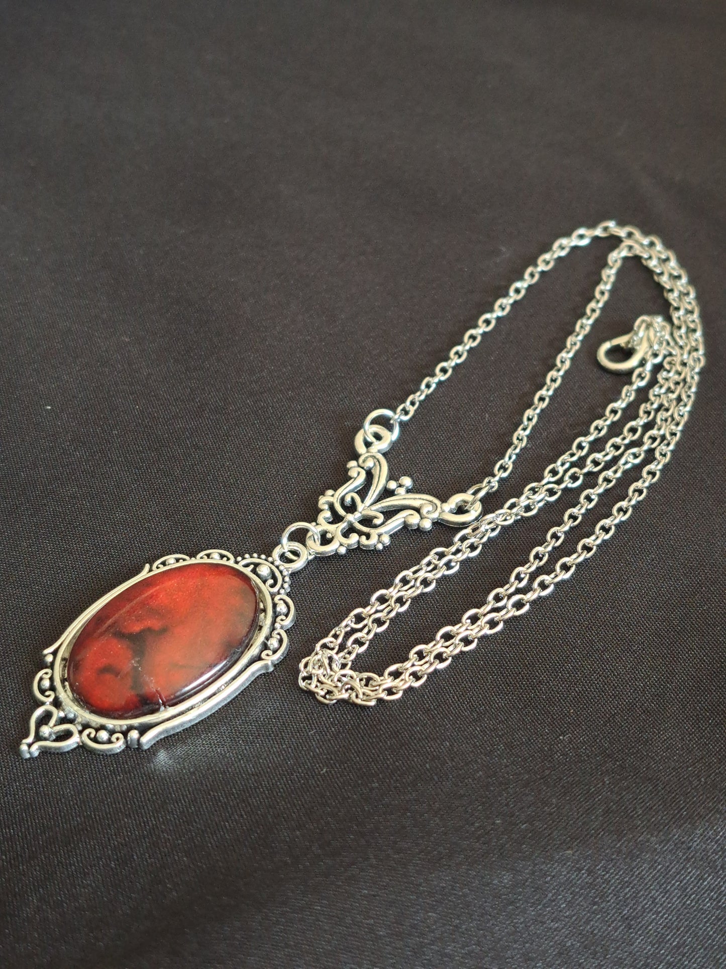 Gothic blood-red necklace