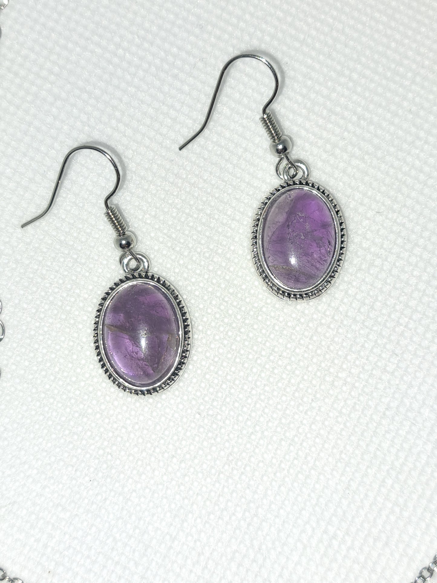 Purple Necklace and Earring Set