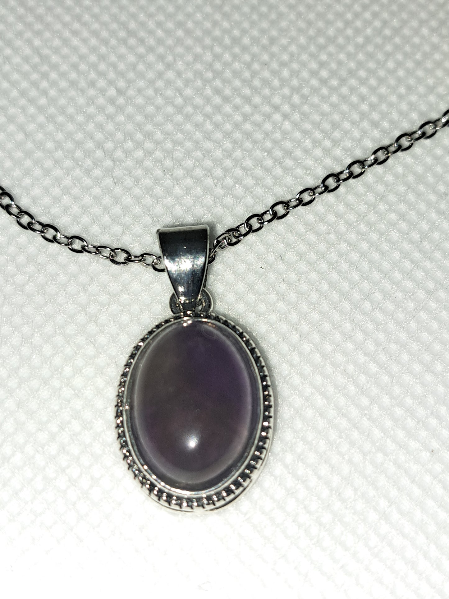 Purple Necklace and Earring Set
