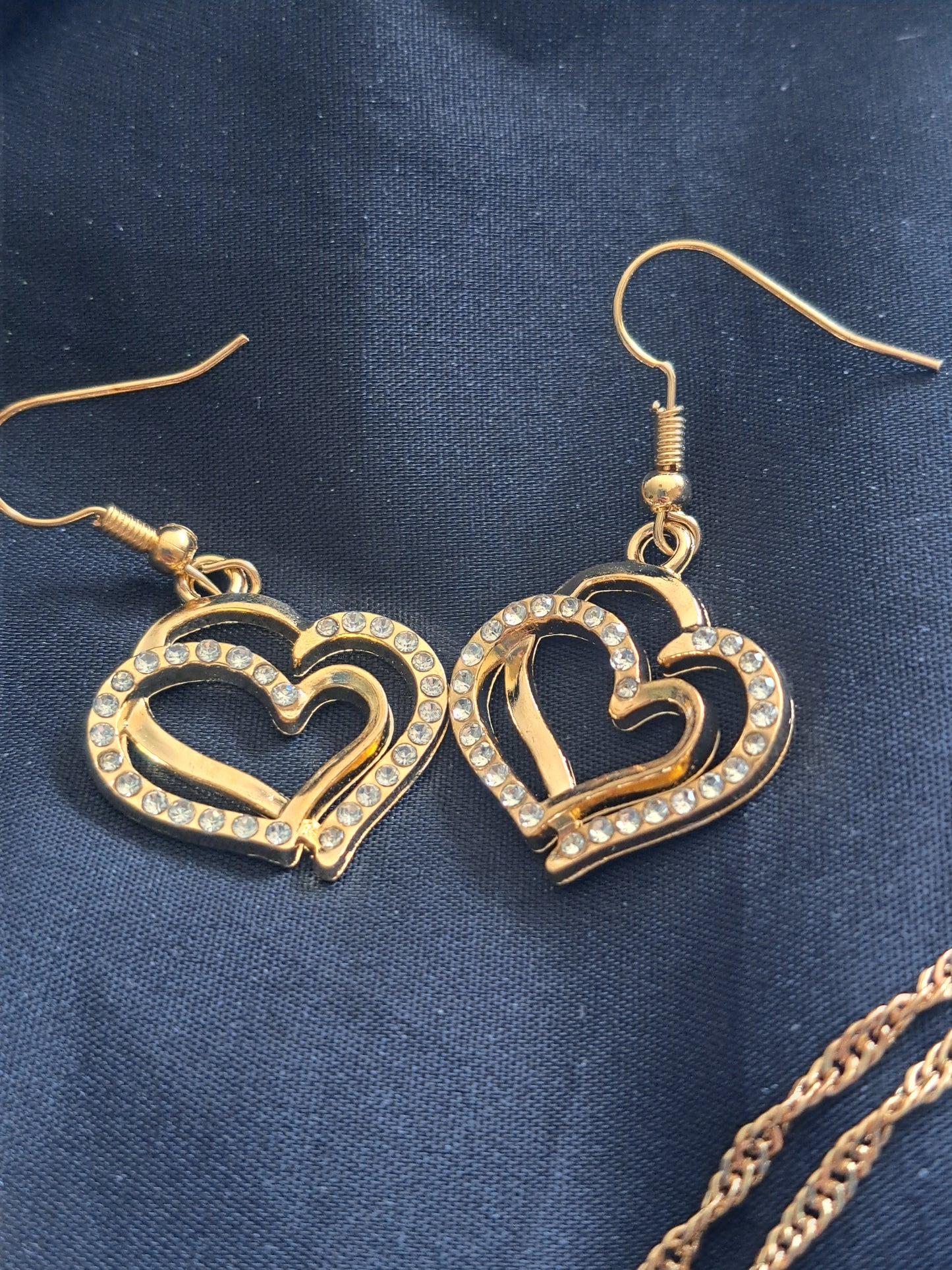 Hearts Earring, Necklace and Bracelet Set