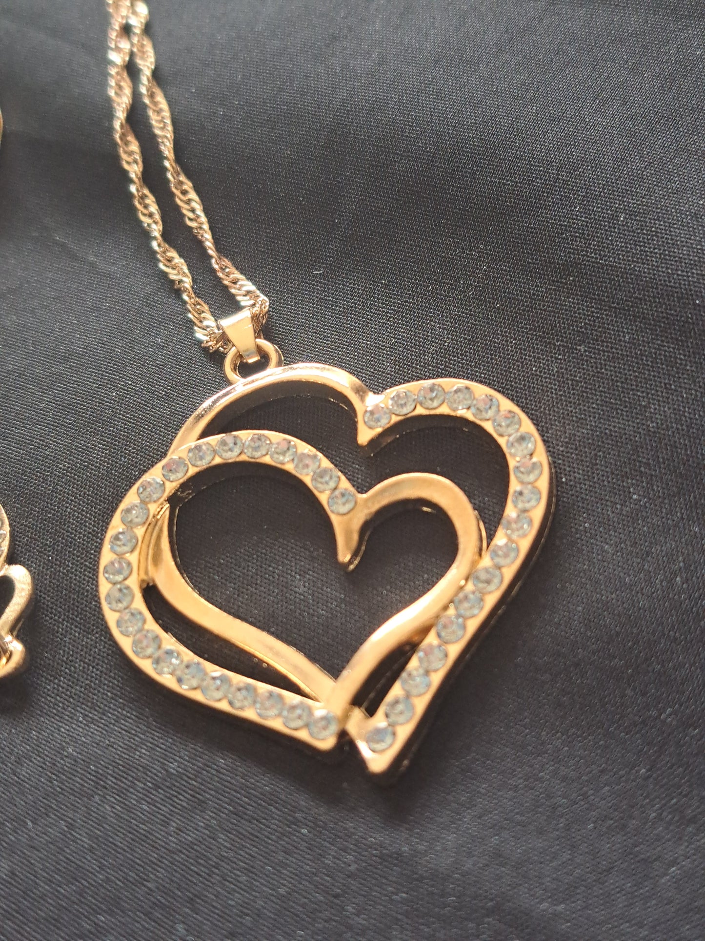 Hearts Earring, Necklace and Bracelet Set