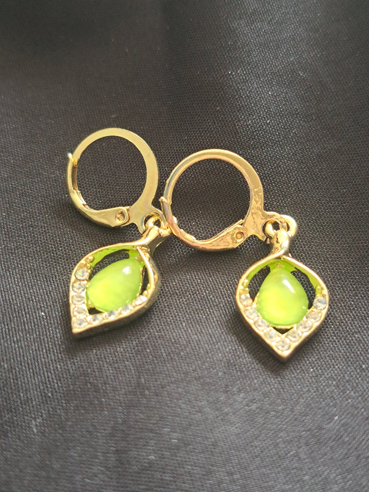 Lime Green Drop Earrings