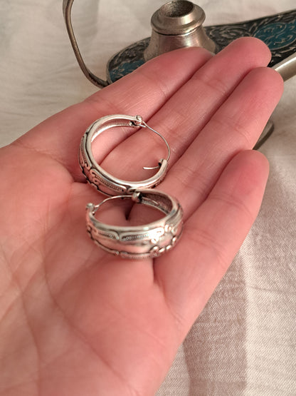 The Ruth Silver Hoop Earrings