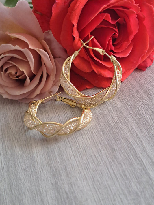 Rosaline Twirl Hoops