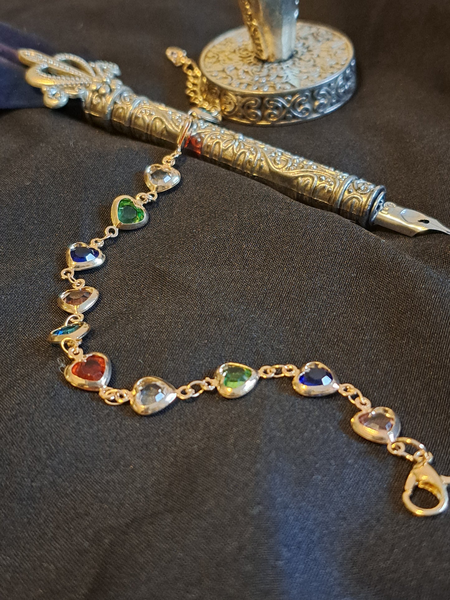 Multicolored Hearts Bracelet