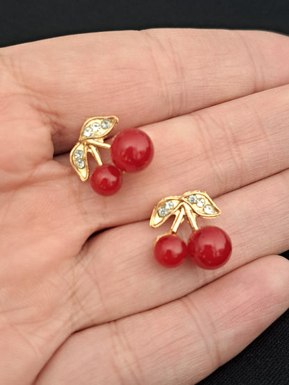 Cherry Bud Stud Earrings