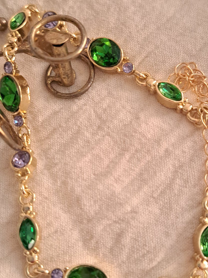 Green and purple bracelet