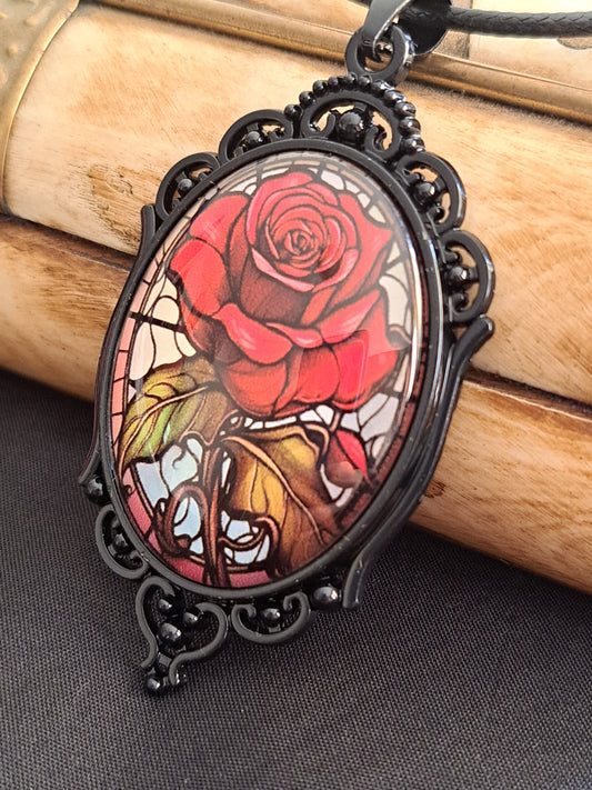 Rambling Rose on Black String