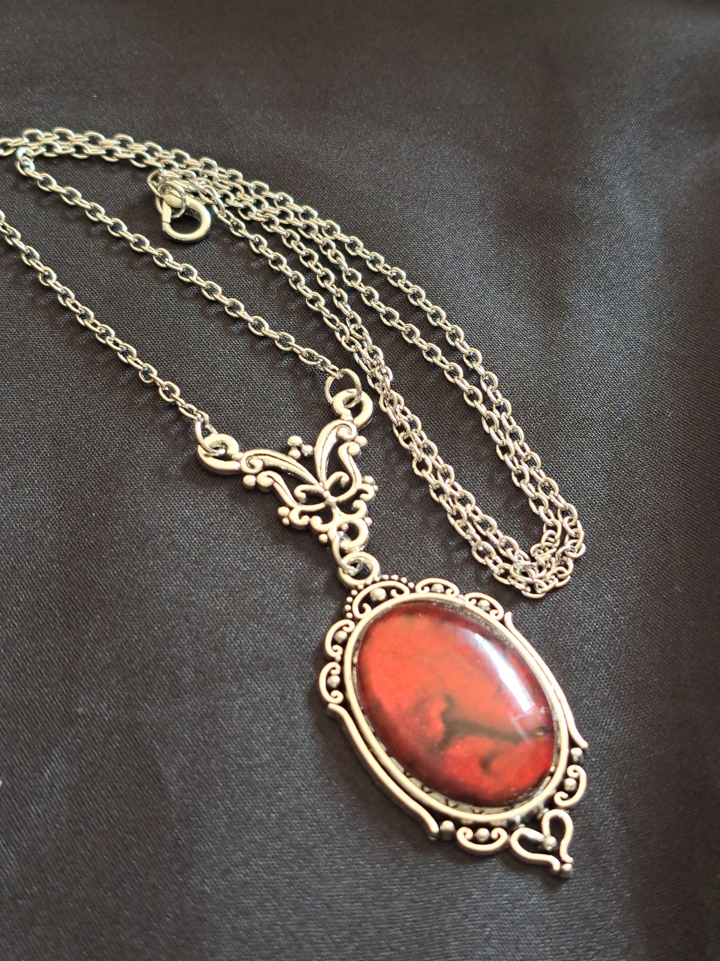 Gothic blood-red necklace