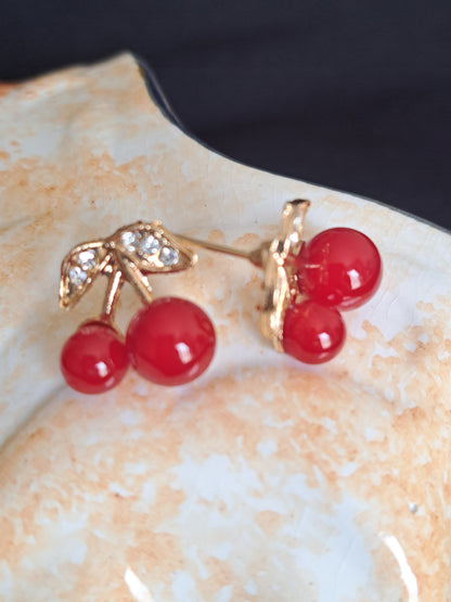 Cherry Bud Stud Earrings