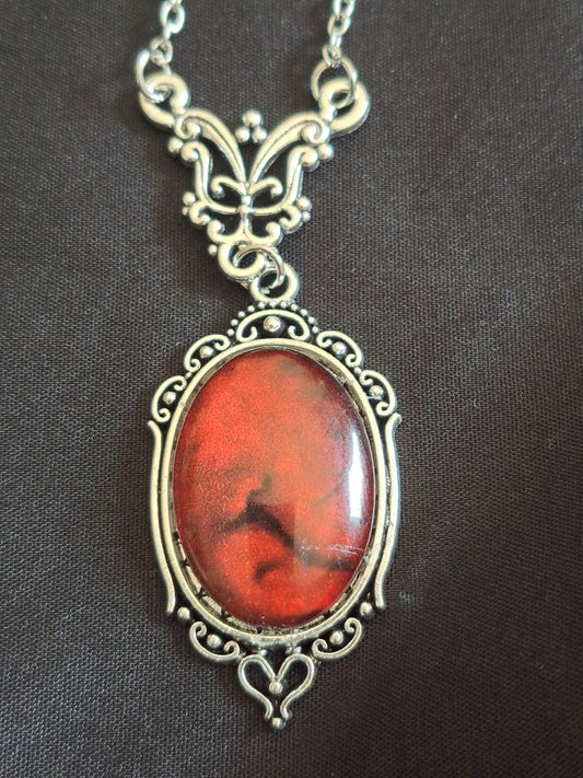 Gothic blood-red necklace