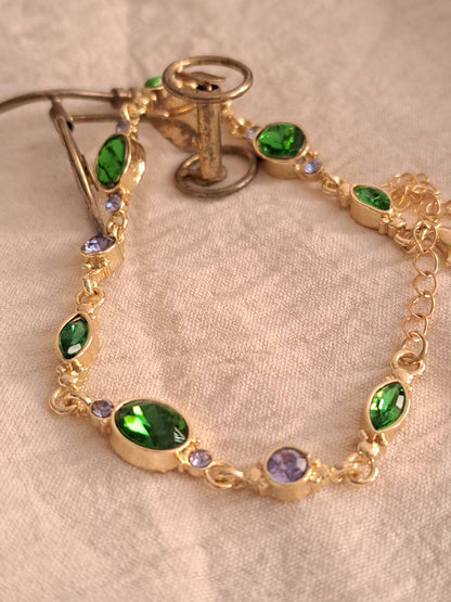 Green and purple bracelet