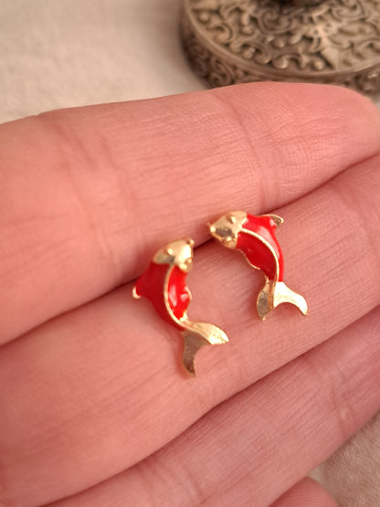 Tiny Koi Earrings
