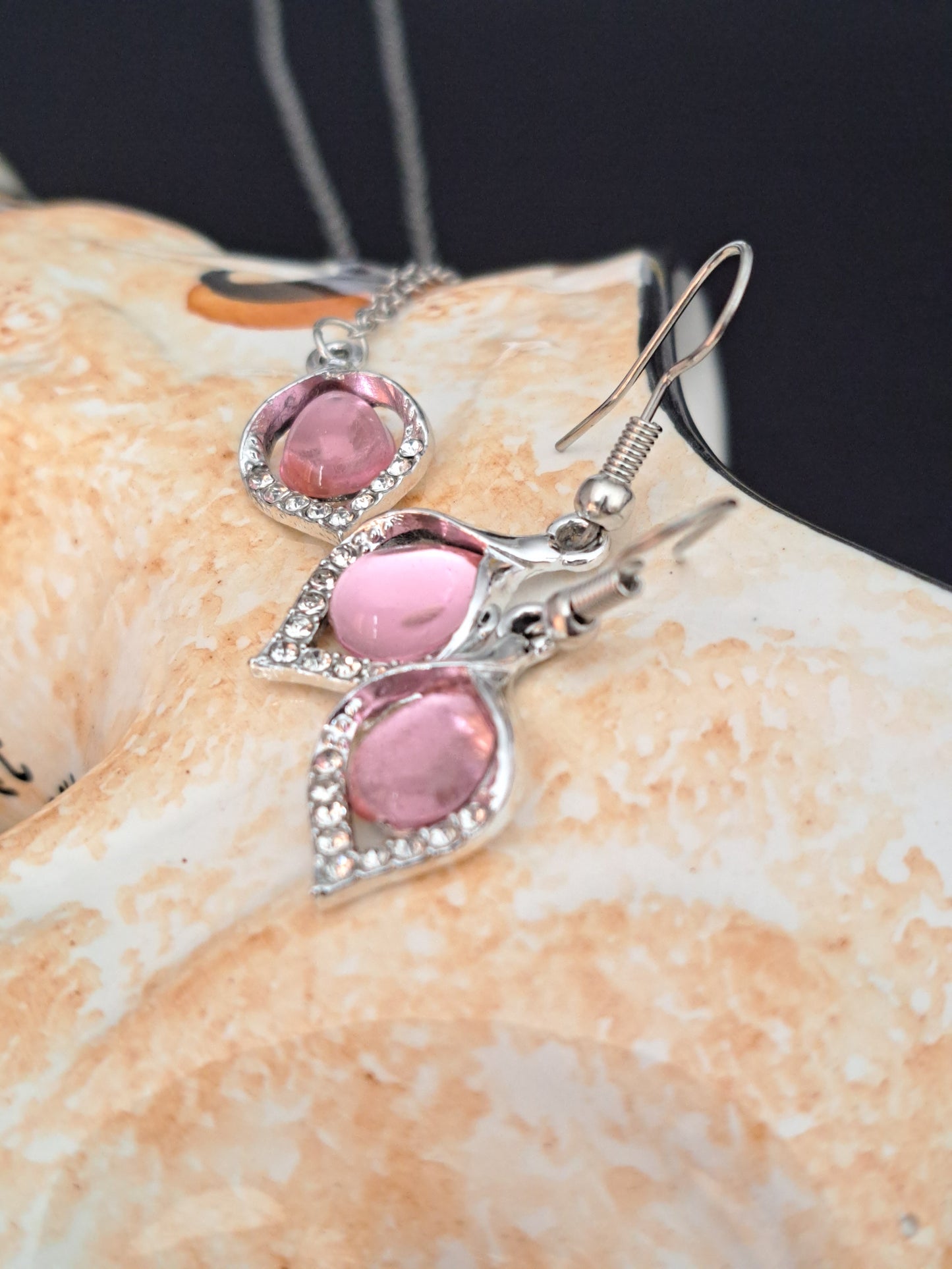 Pretty in Pink Necklace and Earring Set